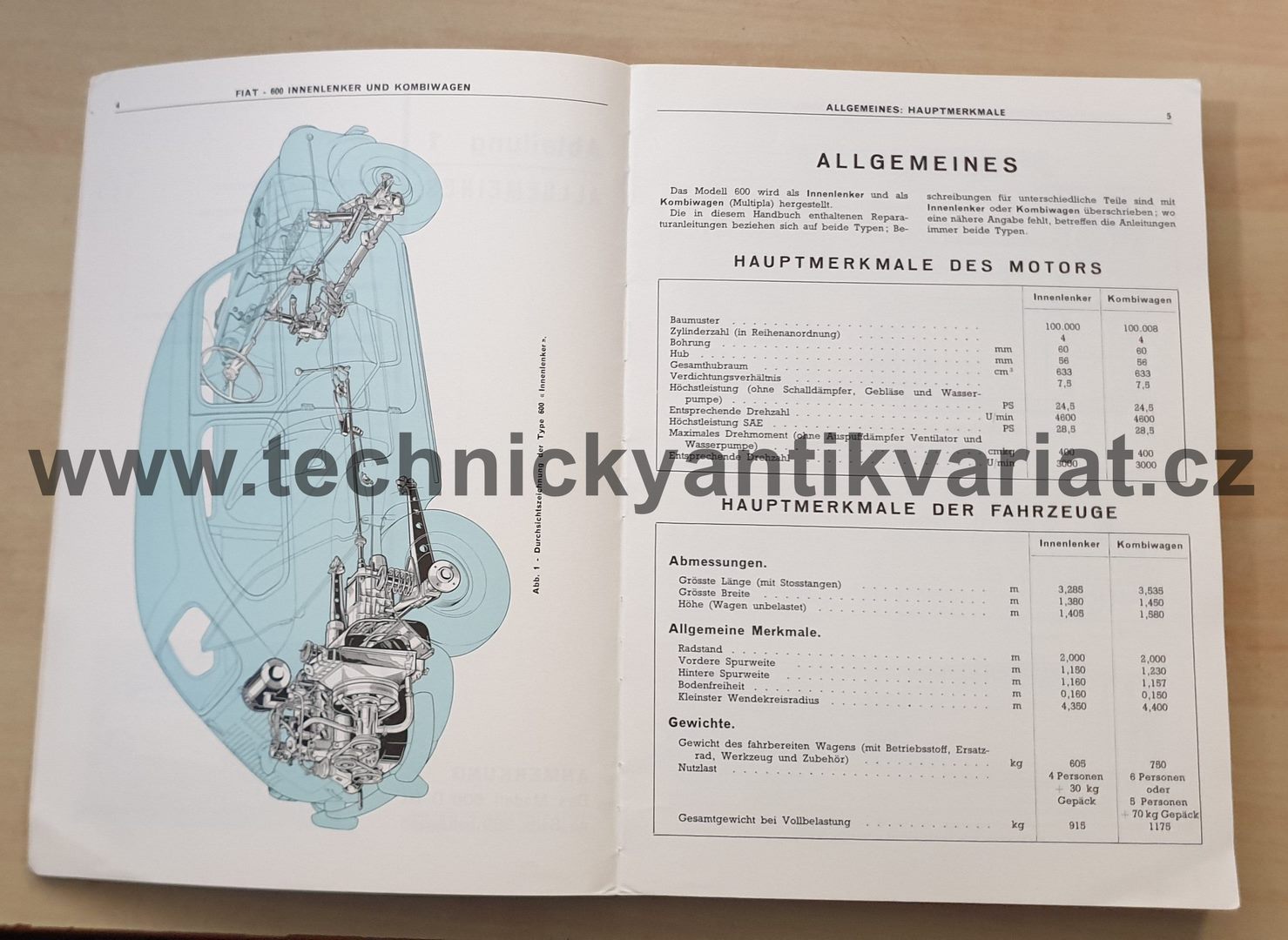 Fiat 600, 600D - Reparaturhandbuch (1961)