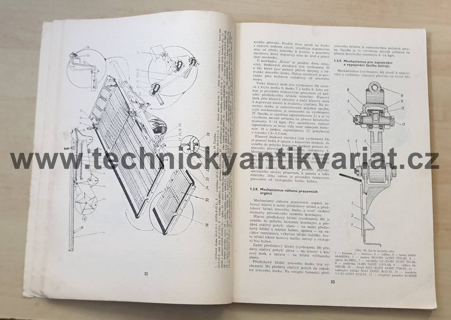 Samohybný kombajn SK6 Kolos - návod k použití (1972)