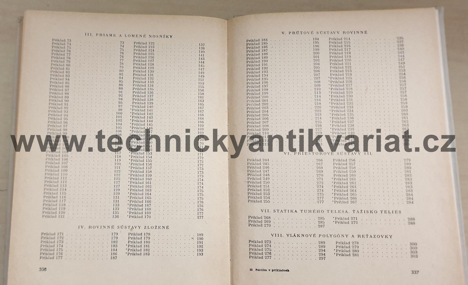 Statika v příkladocah - V. Balažovjech (1962)