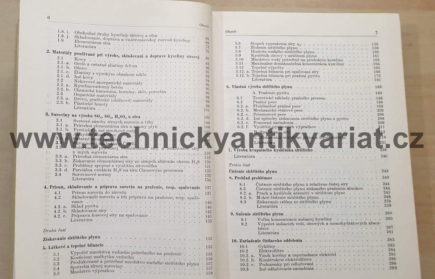 Výroba kyseliny sírovej - J. Beňa (1967)