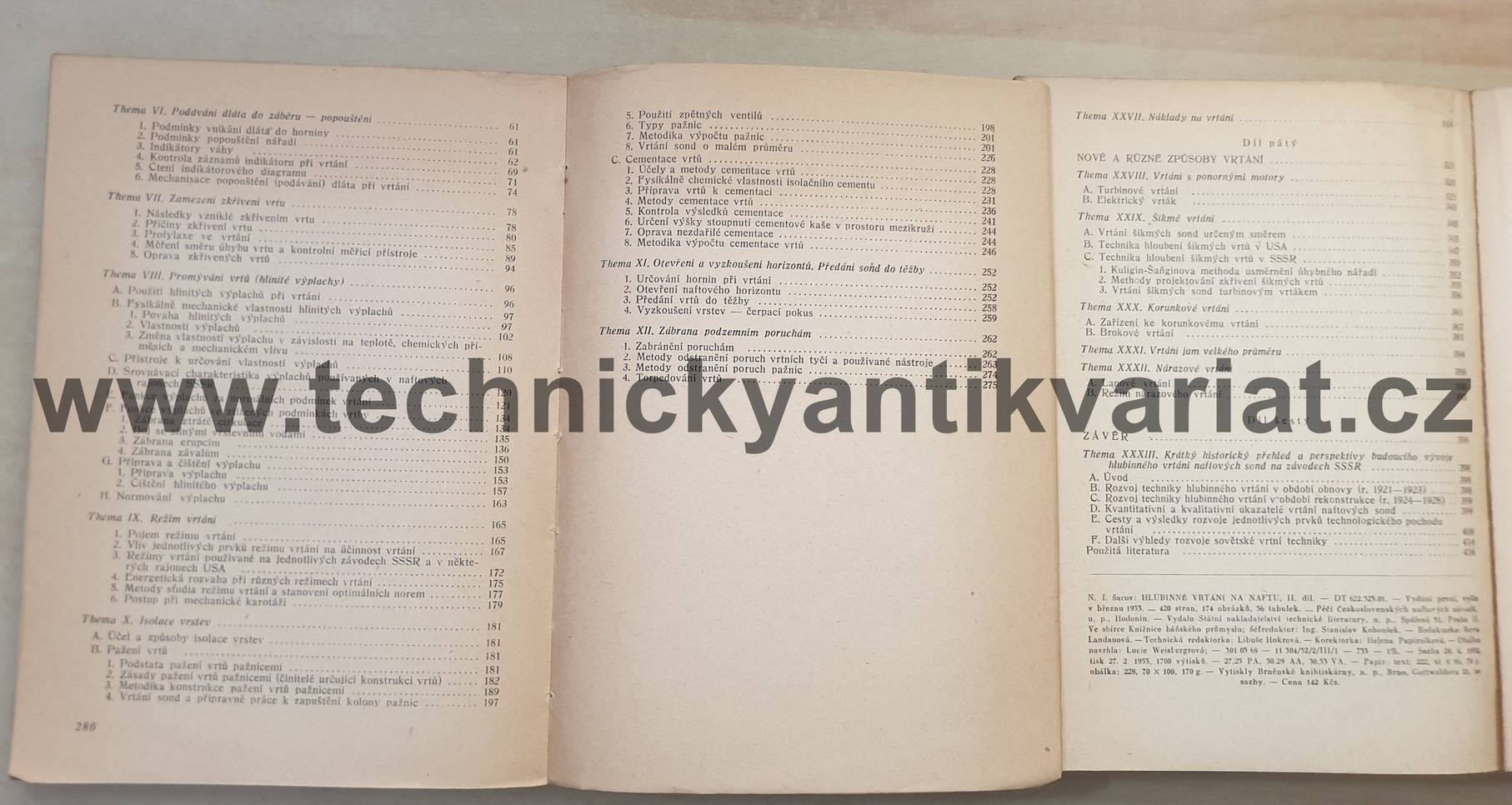 Hlubinné vrtání na naftu - N.I. Šacov (1952,1953)