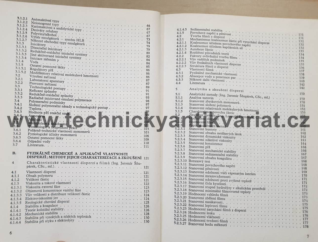 Vodné disperze syntetických polymerů - J. Šňupárek ml., L. Formánek (1979)