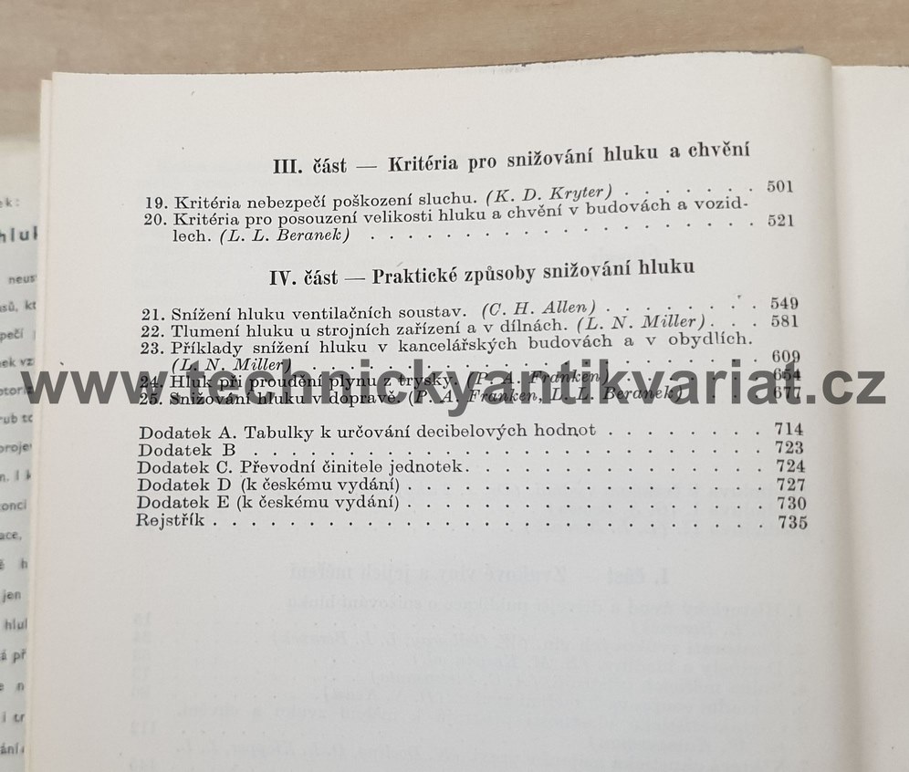 Snižování hluku - L. L. beránek (1965)