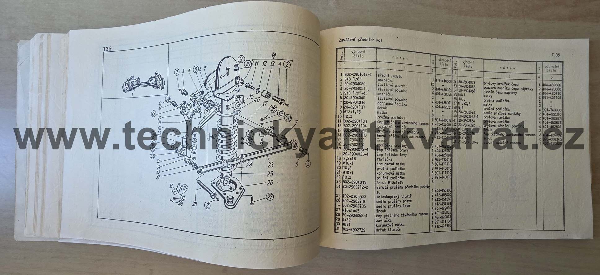 FSO Warszawa 223, 223 kombi - Katalog náhradních dílů (1970)