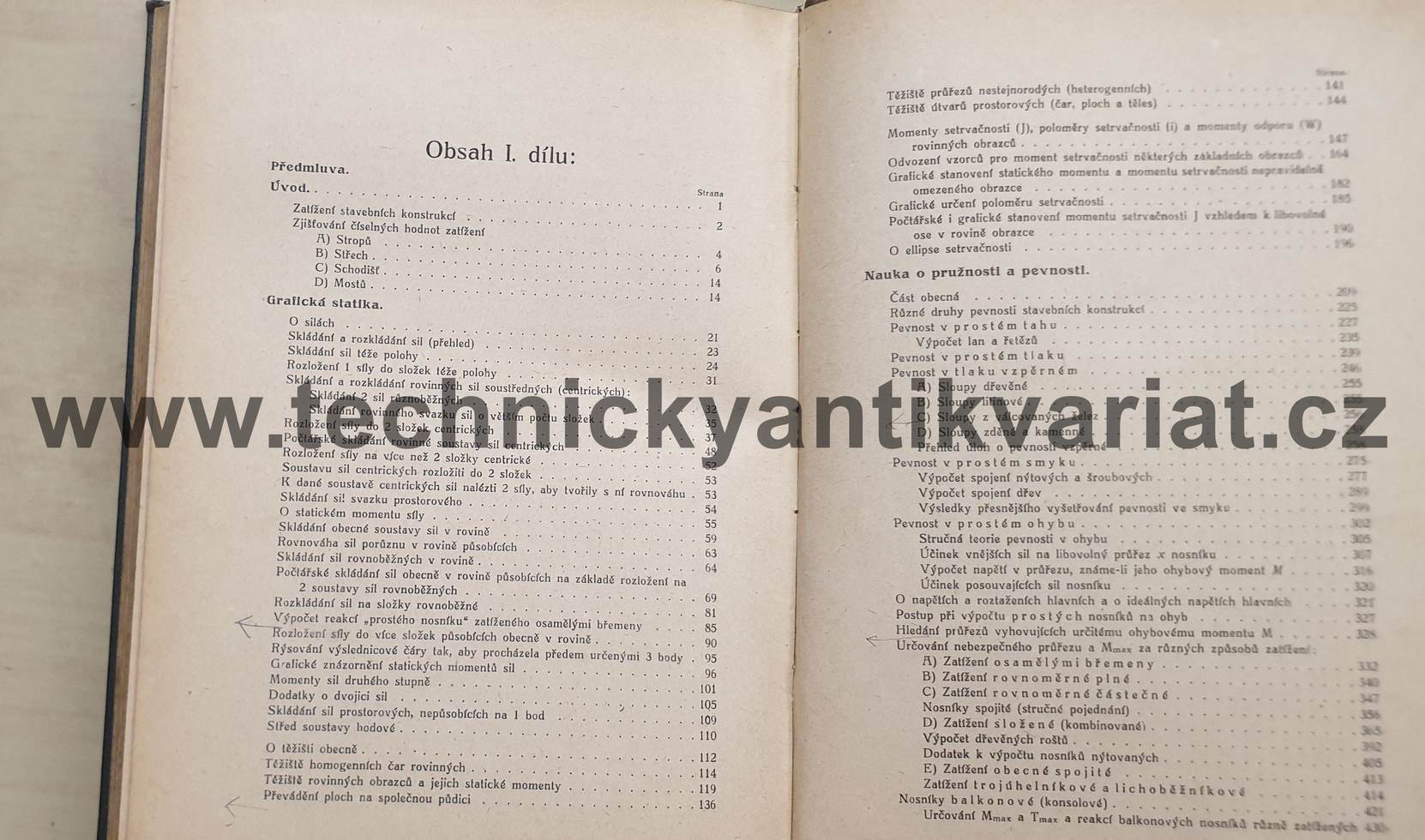 Stavební mechanika pro studium a stavitelskou praxi Díl I. - L. Vávra (1921)