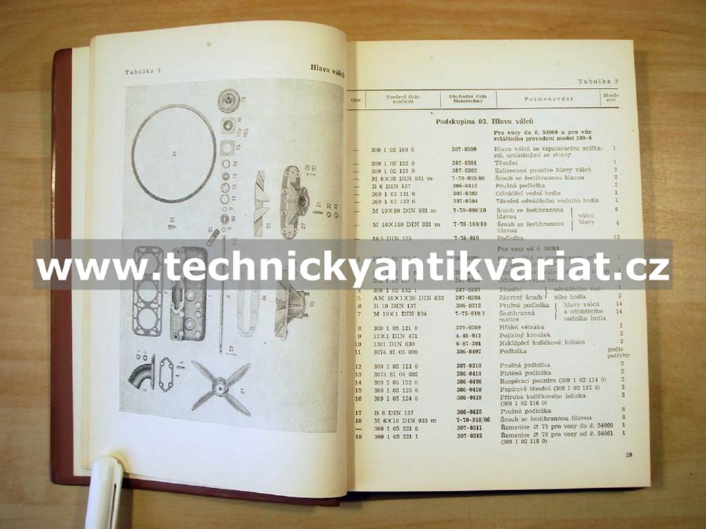 IFA F9 - katalog náhradních součástí (1959)