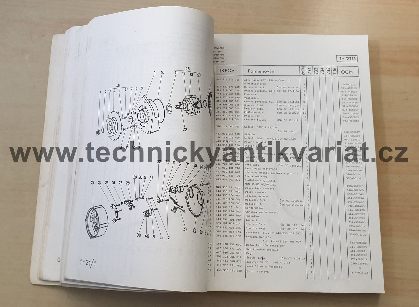 Karosa B731, B732, C734, LC735, LC736 - katalog náhradních dílů (1984)