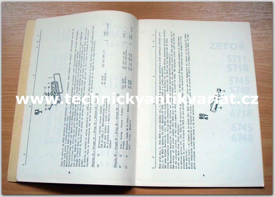 Zetor 4712 -12045 - technické a servisní zprávy 
