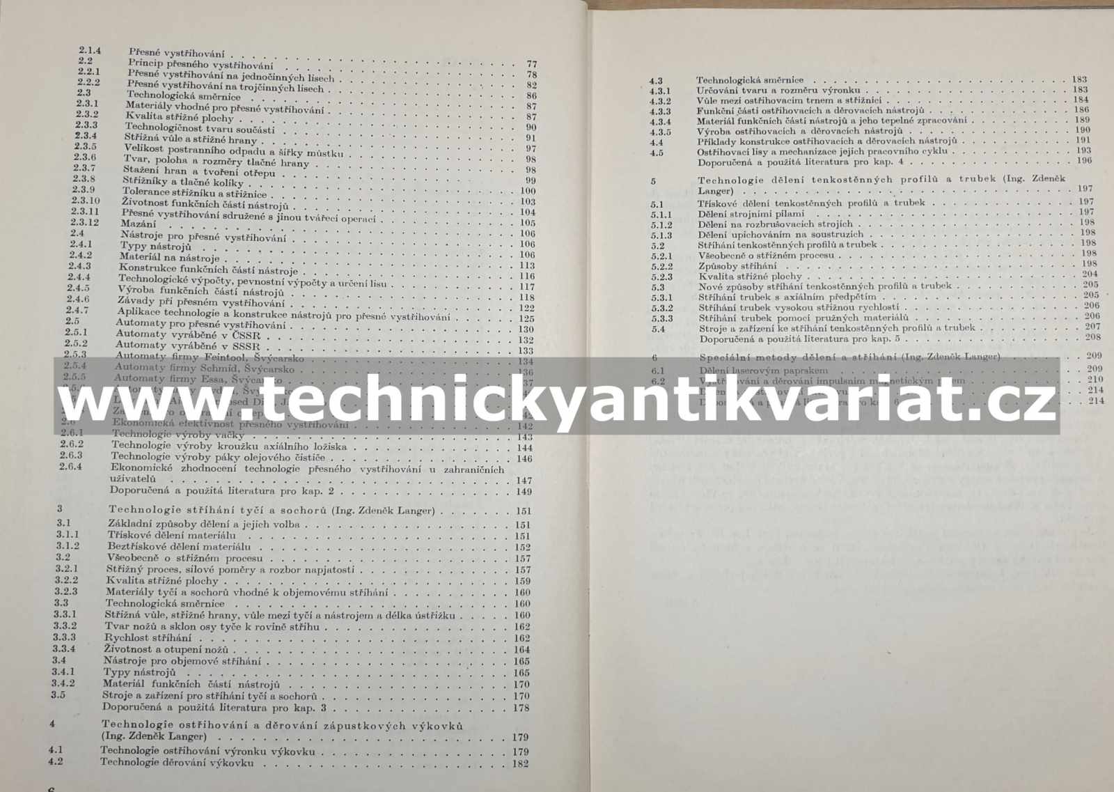 Stříhání a další způsoby dělení kovových materiálů - Josef Novotný, Zdeněk Langer (1980)