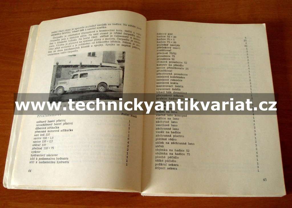 Požární automobily a požární přívěsy používané v ČSSR