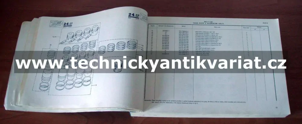 Avia A31.1 - katalog náhradních dílů (1988)