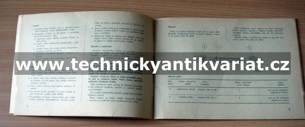 kloubové hřídele - nekryté