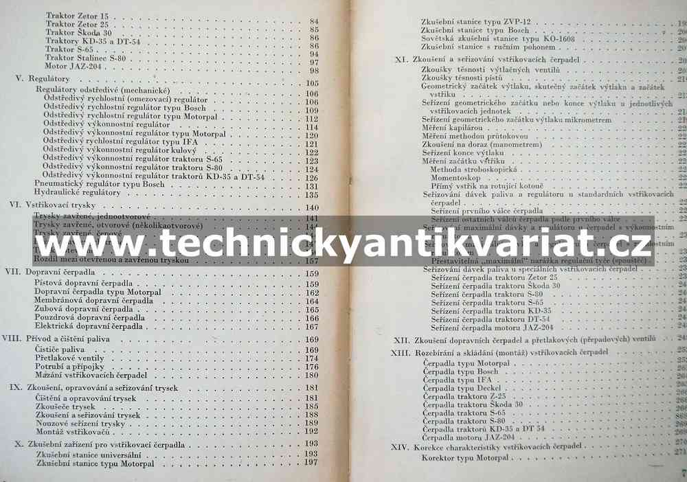 Vstřikovací zařízení naftových motorů - Jaromír Jindra (1958)