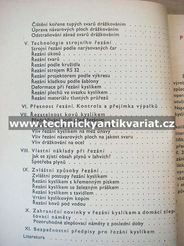 Řezání a drážkování kyslíkem - Krňák (1960)
