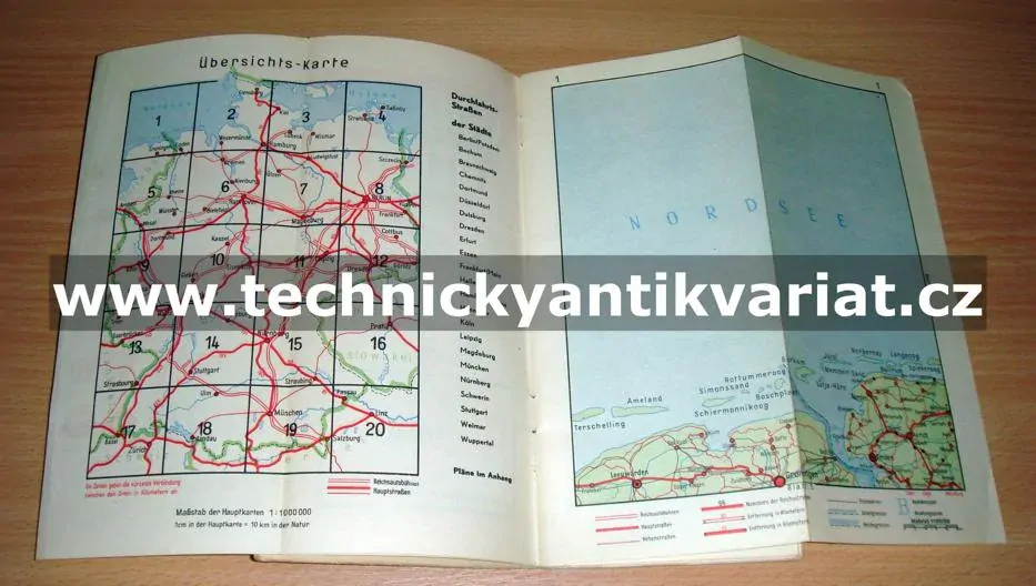 Strassen atlas von Deutschland 1948