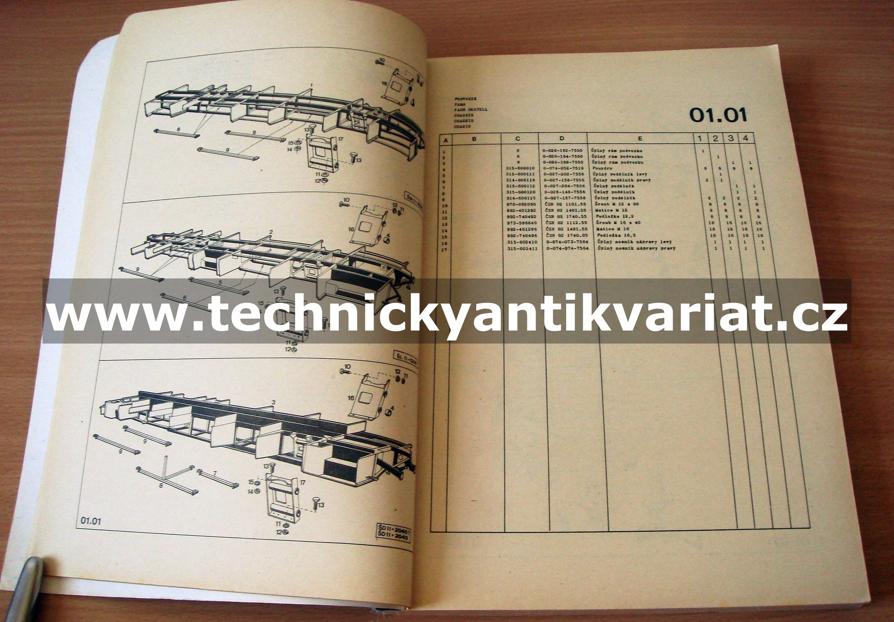 Karosa Š11 ŠL11 ŠD11 - katalog náhradních dílů