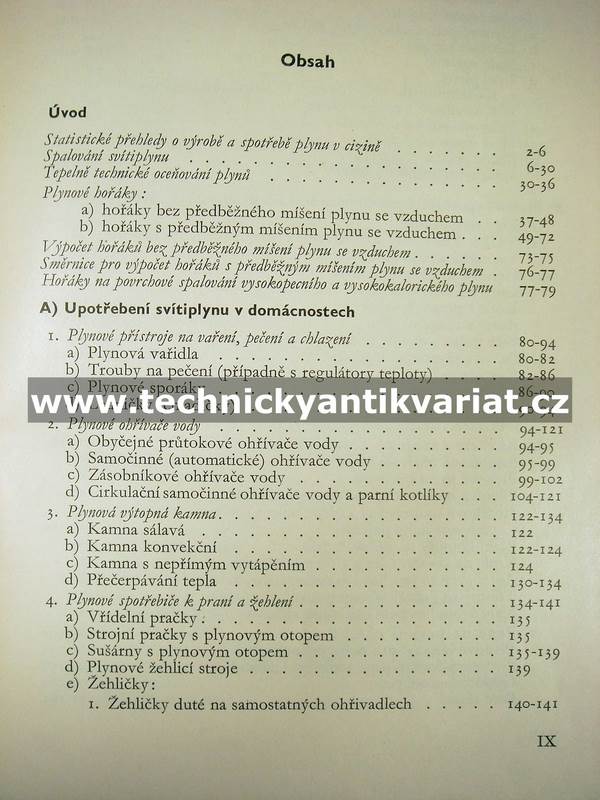 Upotřebení svítiplynu v domácnostech, v průmyslu a jiných oborech III. - Jan Lenc (1950)