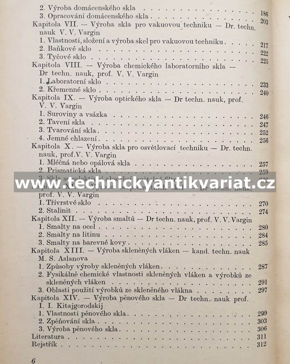 Technologie skla II. díl - I.I. Kitajgorodskij (1954)