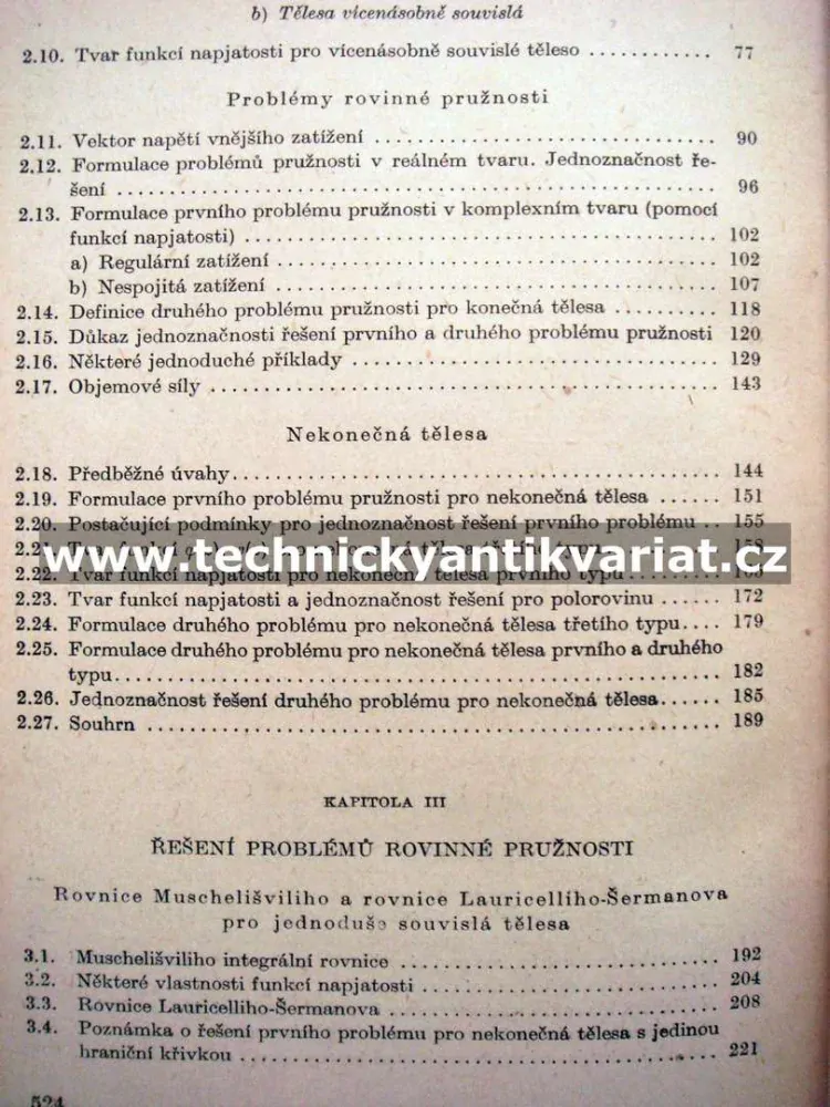 Matematická theorie rovinné pružnosti - Babuška, Rektorys, Vyčichlo (1955)
