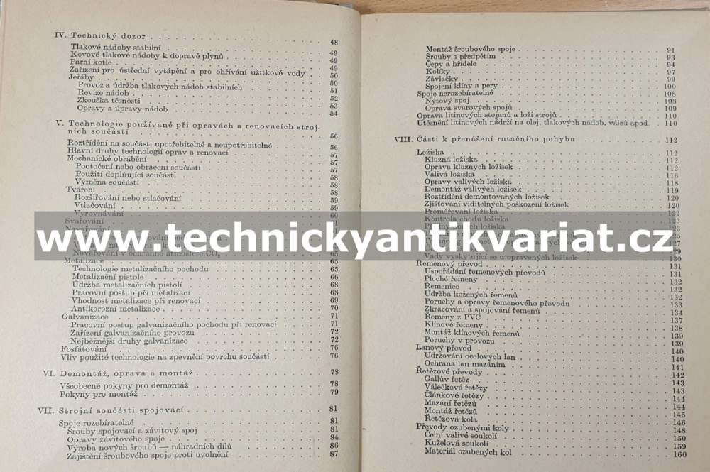 Technologie oprav strojů a zařízení - Rousek, Kareis (1967)