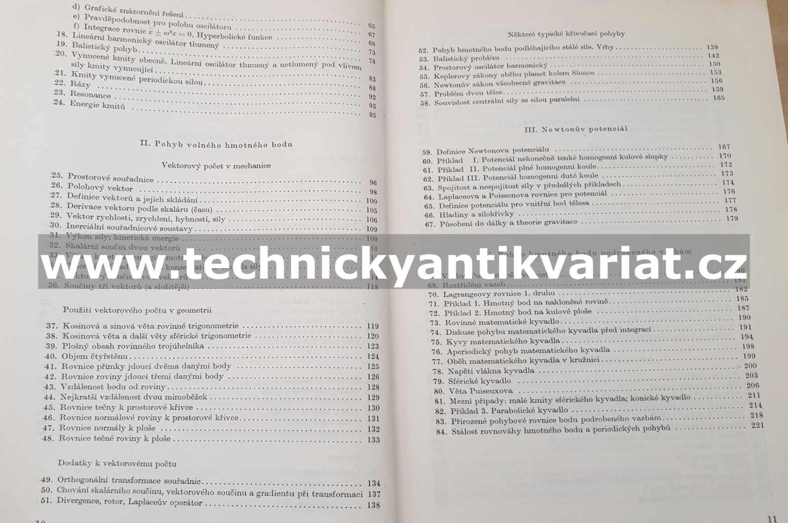 Mechanika hmotných bodů a tuhého tělesa I. úvod do theoretické fysiky - Viktor Trkal (1956)