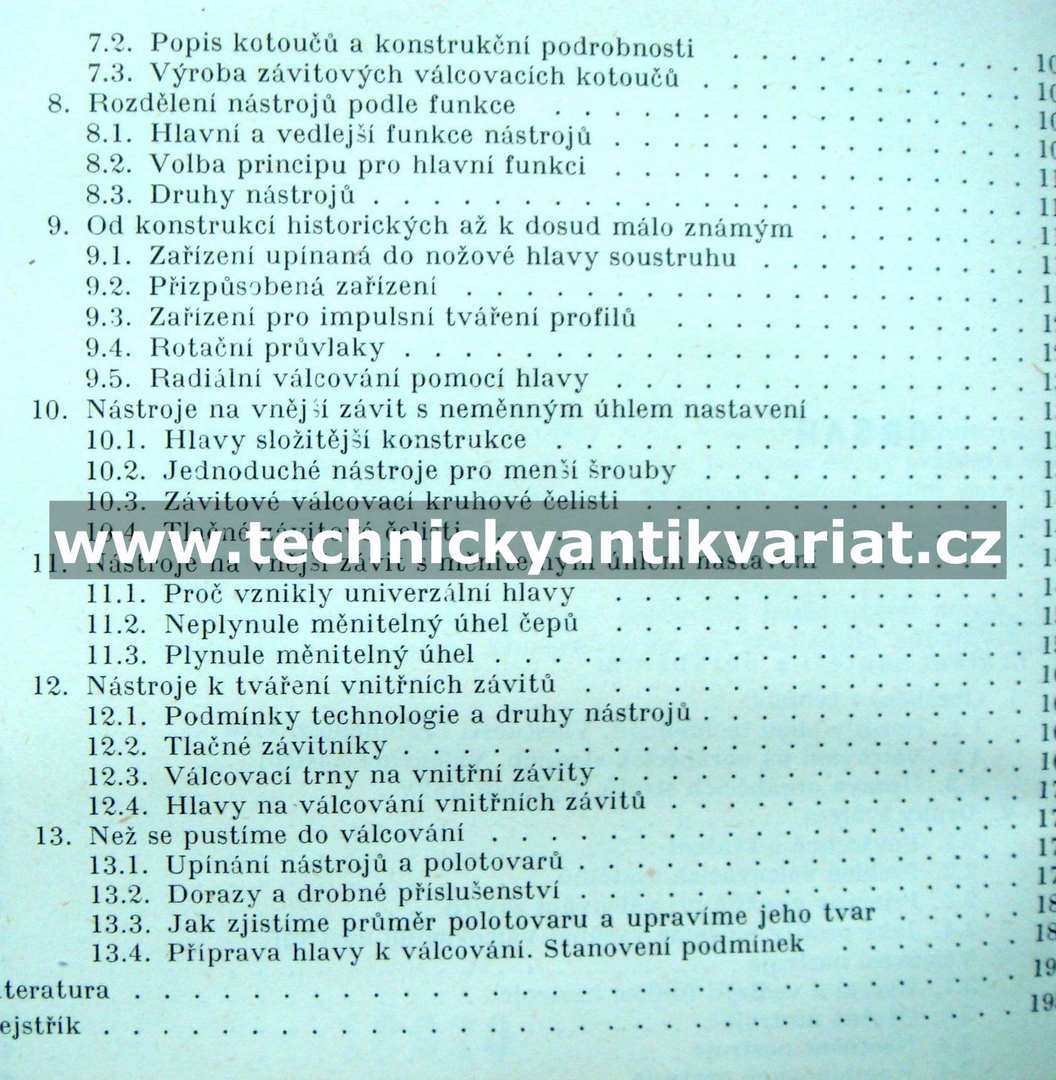 Tváření závitů závitovými válcovacími hlavami