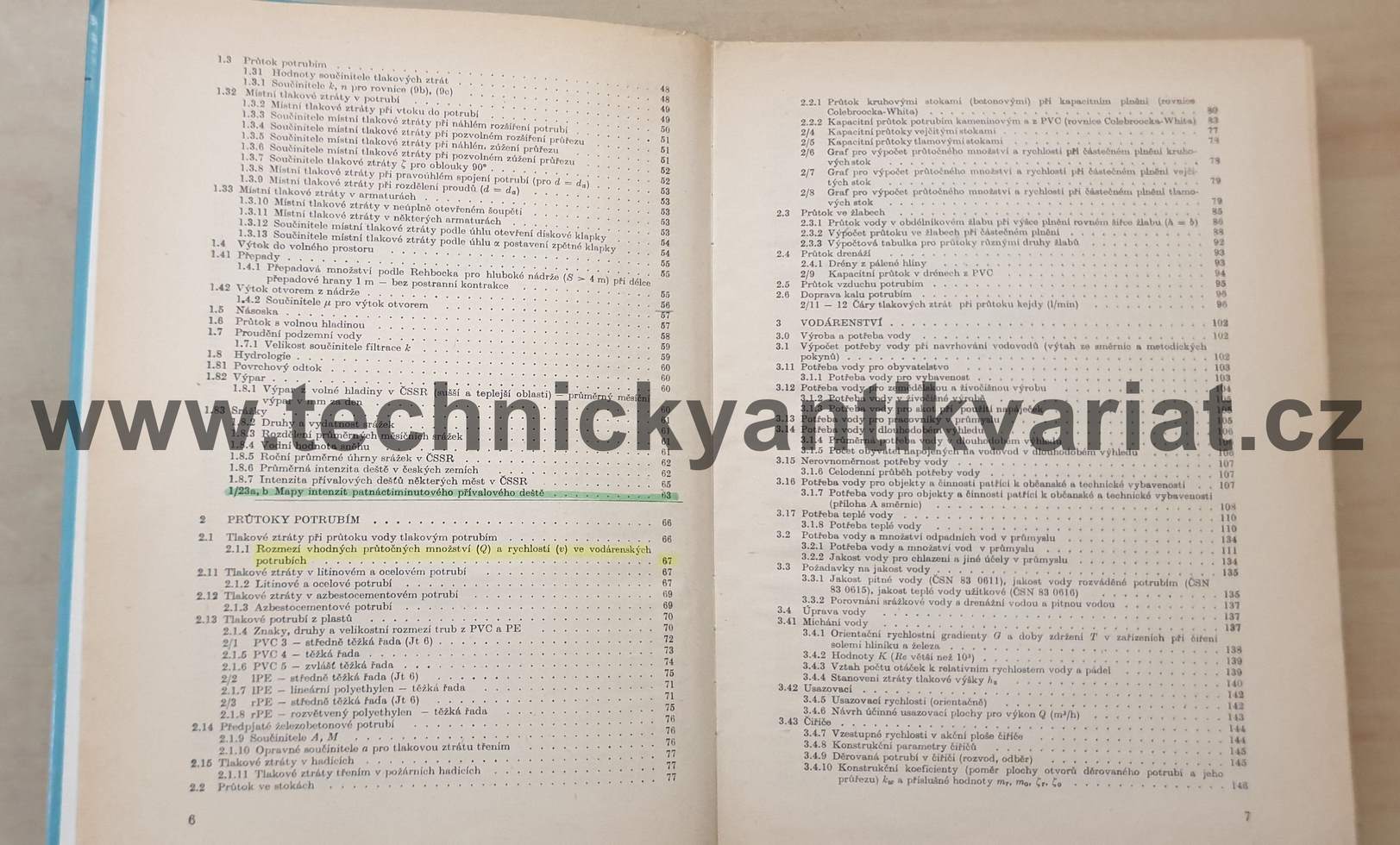 Vodovodní a kanalizační tabulky -  J. Herle  (1983)