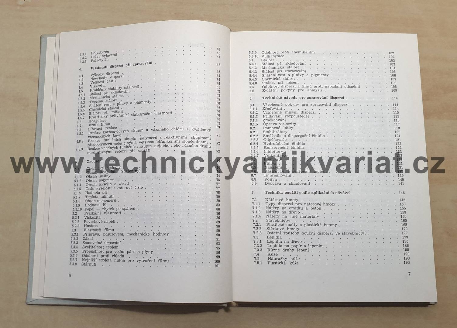 Použití disperzí plastických hmot a kaučuku - Muhlsteph, Poge (1968)