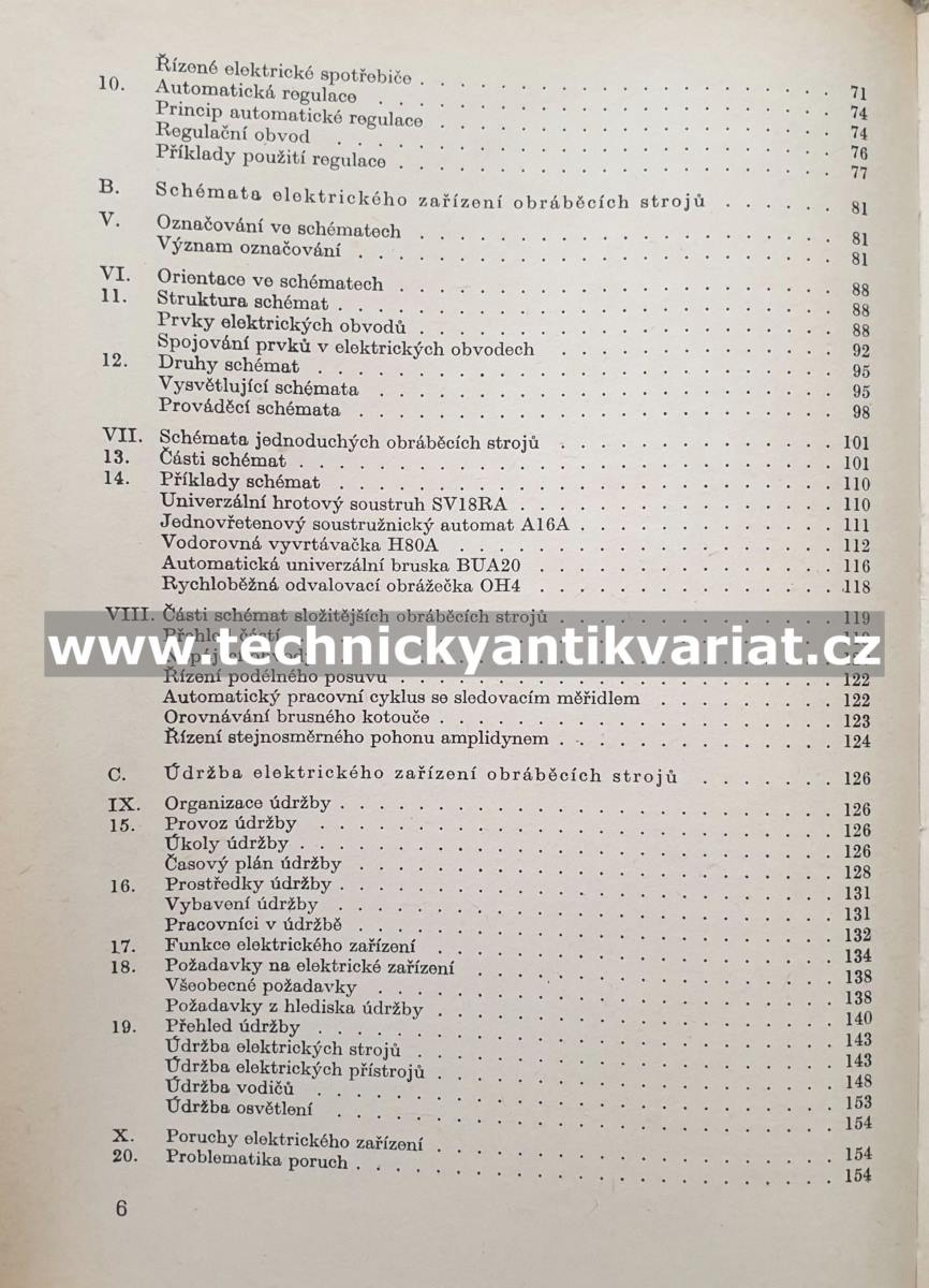 Údržba elektrického zařízení obráběcích strojů - Černý, Vrba (1968)