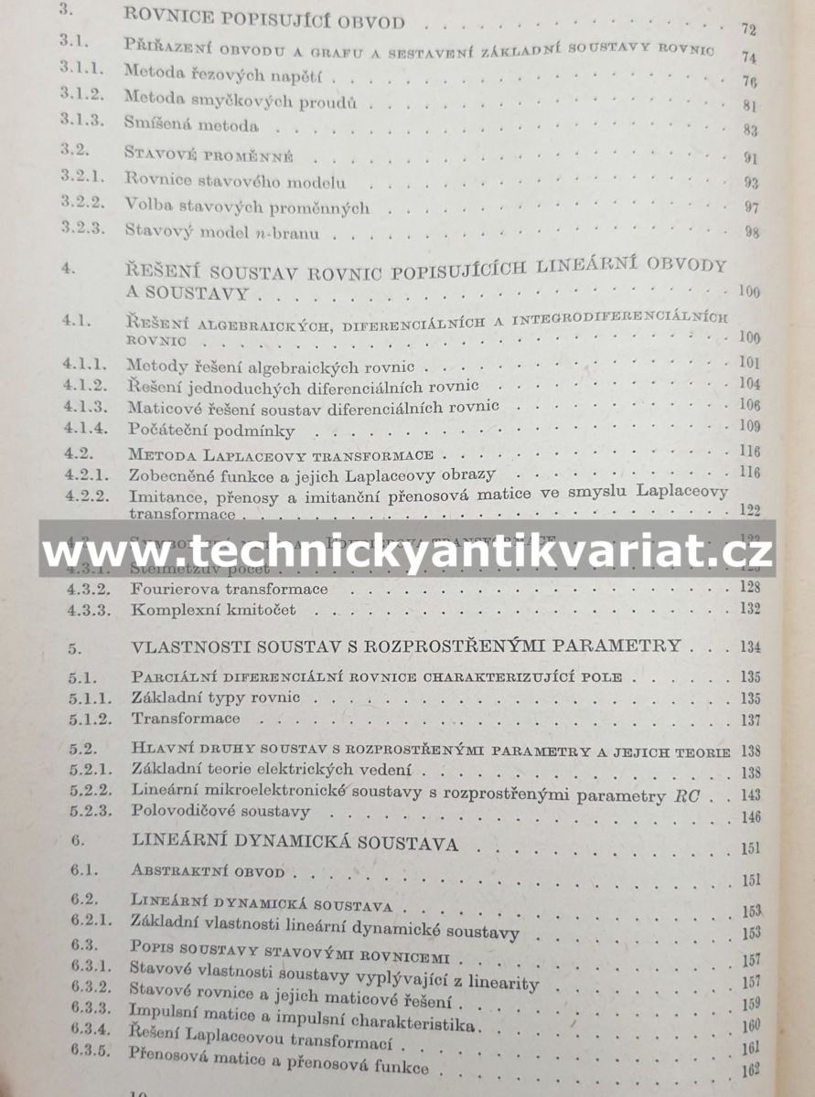 Analýza lineárních obvodů a soustav - Braun, Čížek, Kvasil, Novák (1973)
