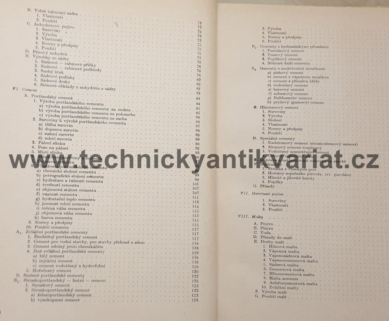 Stavební pojiva - Josef Harmáček (1961)
