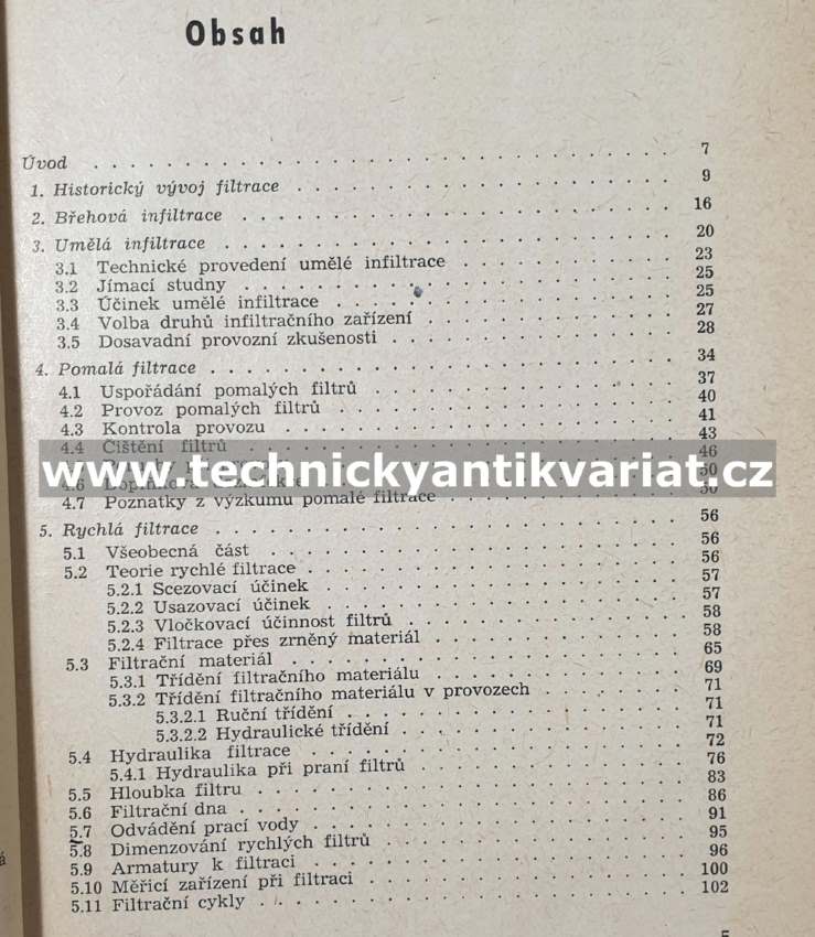 Filtrace vody - K. Stuchlík (1962)