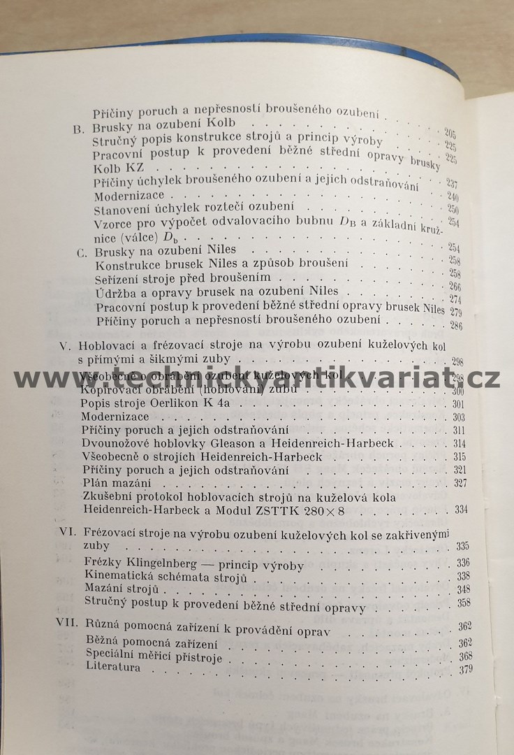Údržba a opravy ozubárenských strojů - Václav Klepal (1968)