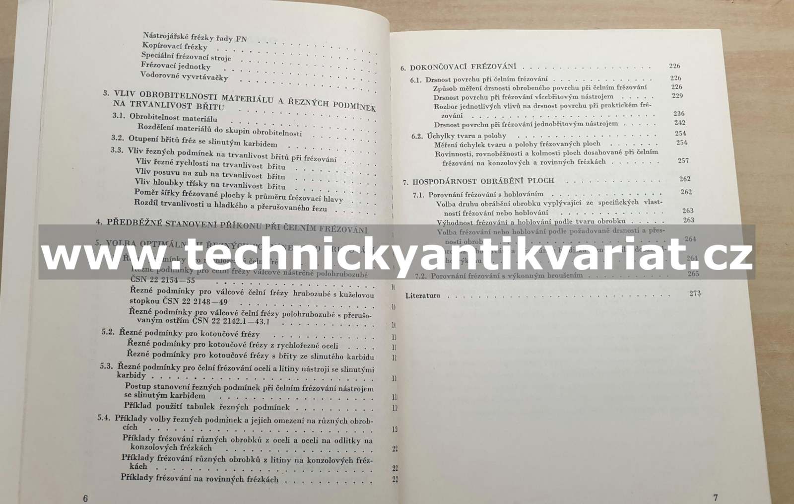 Volba podmínek pro výkonné frézování - Pechatý, Vodička (1969)