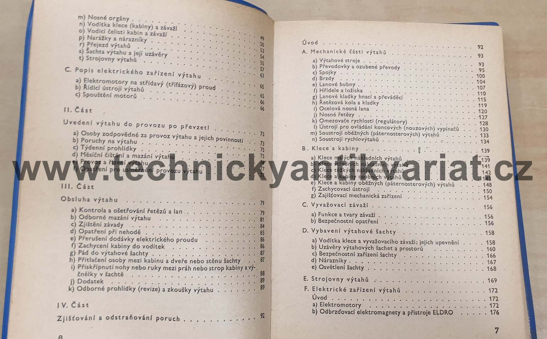 Údržba a opravy výtahů - Josef Vosáhlo (1962)