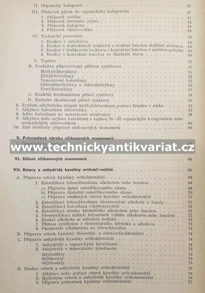 Silikony - Bažant, Chvalovský, Rathouský (1954)