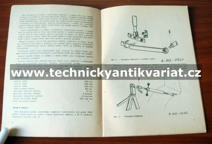 Nesený kultivátor na brambory 4 KHN 250