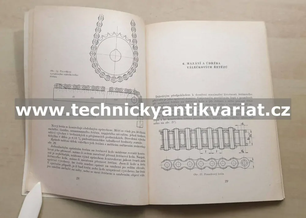 Válečkové řetezy a řetězová kola - Václav Roušal (1972)