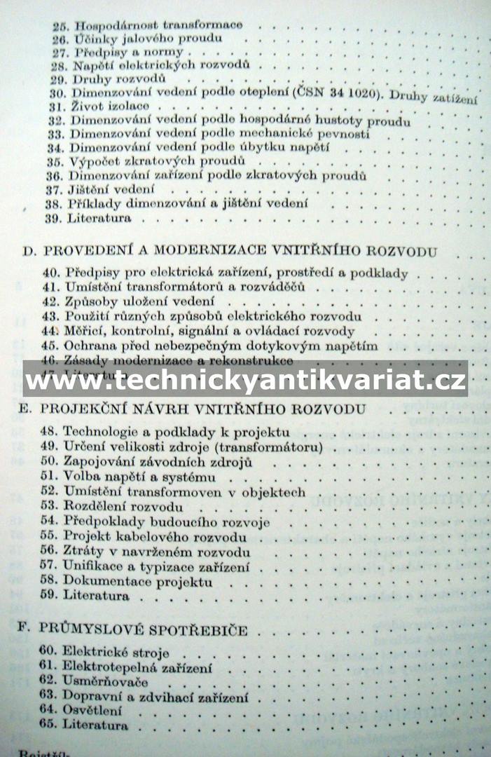 Elektrotechnika XVIII Vnitřní elektrické rozvody - Šenk, List (1968)