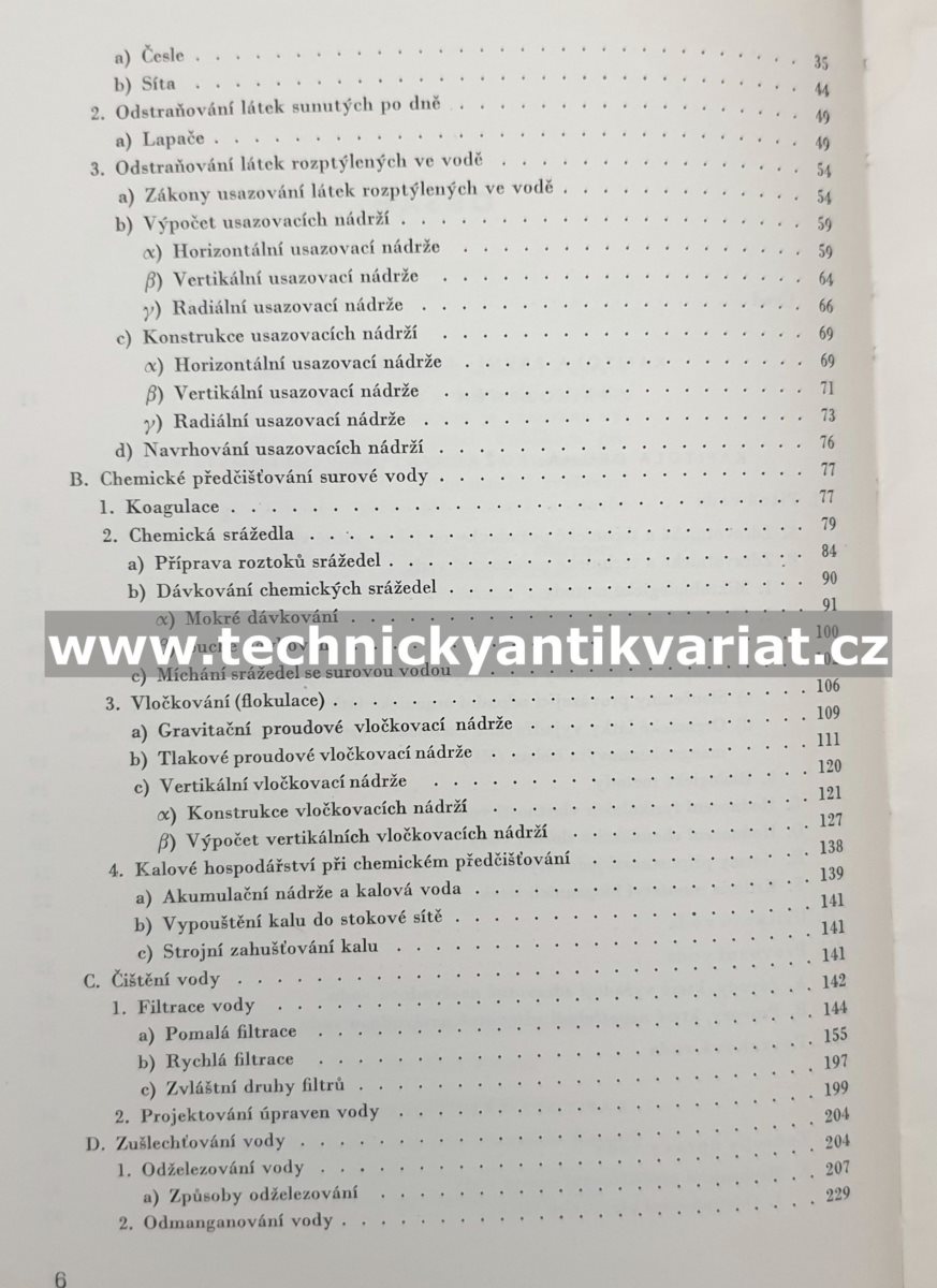Vodárenství IV. úprava vody - Jaroslav Roth (1962)