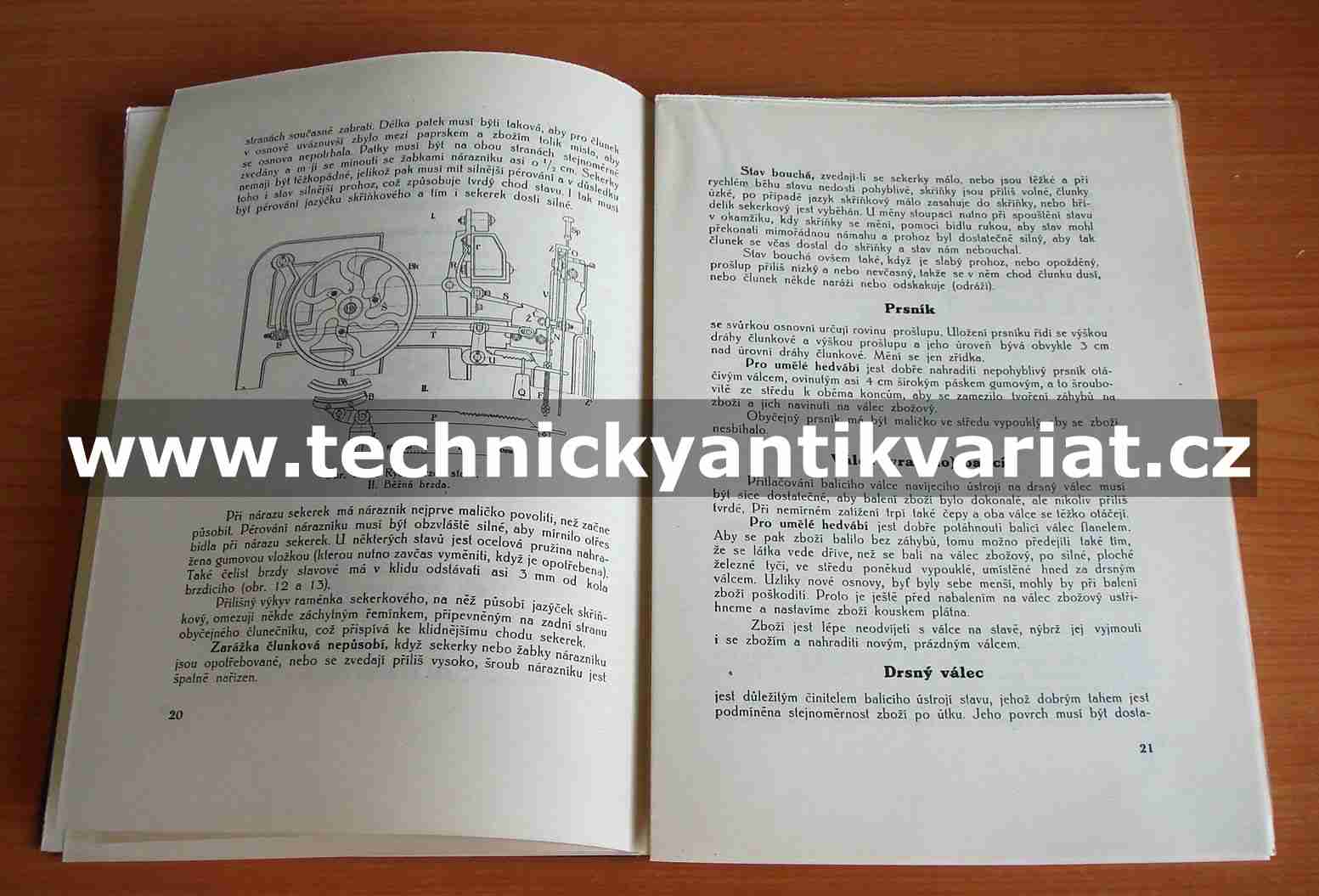 Montáž tkalcovského stavu bavlnářského