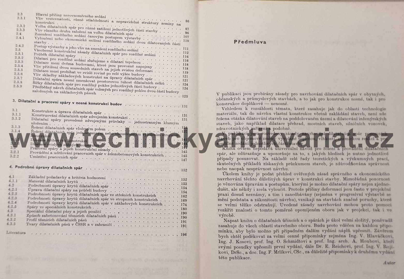 Dilatační spáry v pozemních stavbách - F. Voldřich (1976)