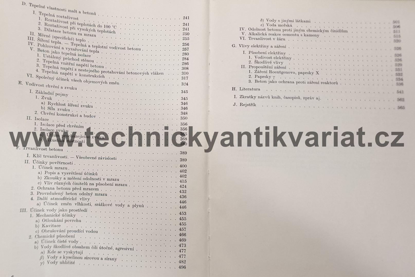 Technologie betonu V. vodotěsnost - S. Běchyně (1961)