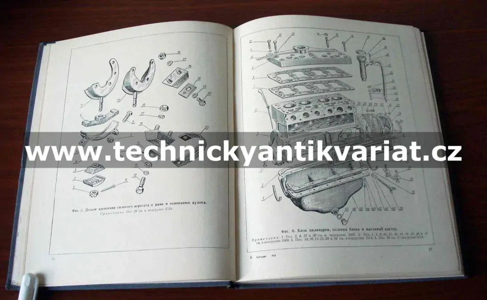 Moskvič 401-420 - katalog náhradních dílů (1954)