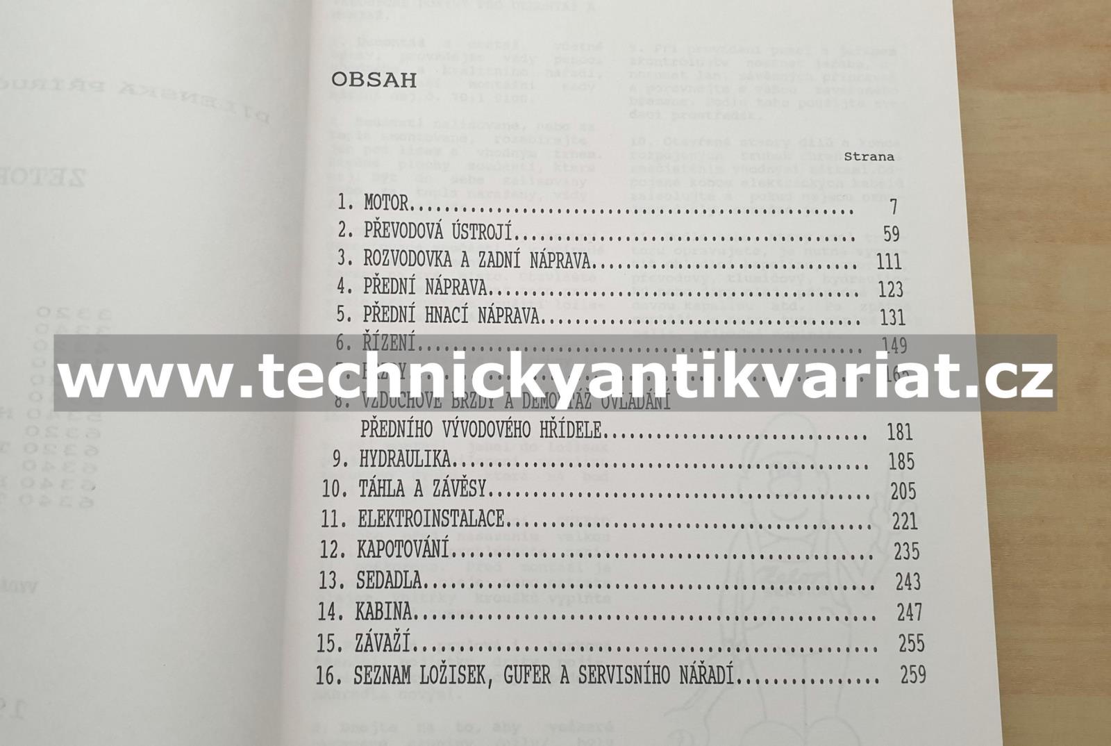Zetor 3320 4320 5320 6320 6340 - Dílenská příručka (1993)