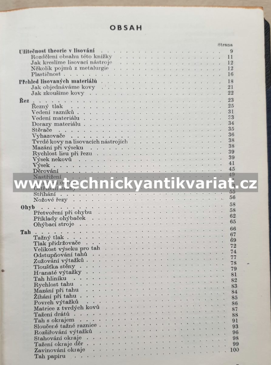 Hromadná výroba lisováním - B. Dobrovolný (1949)