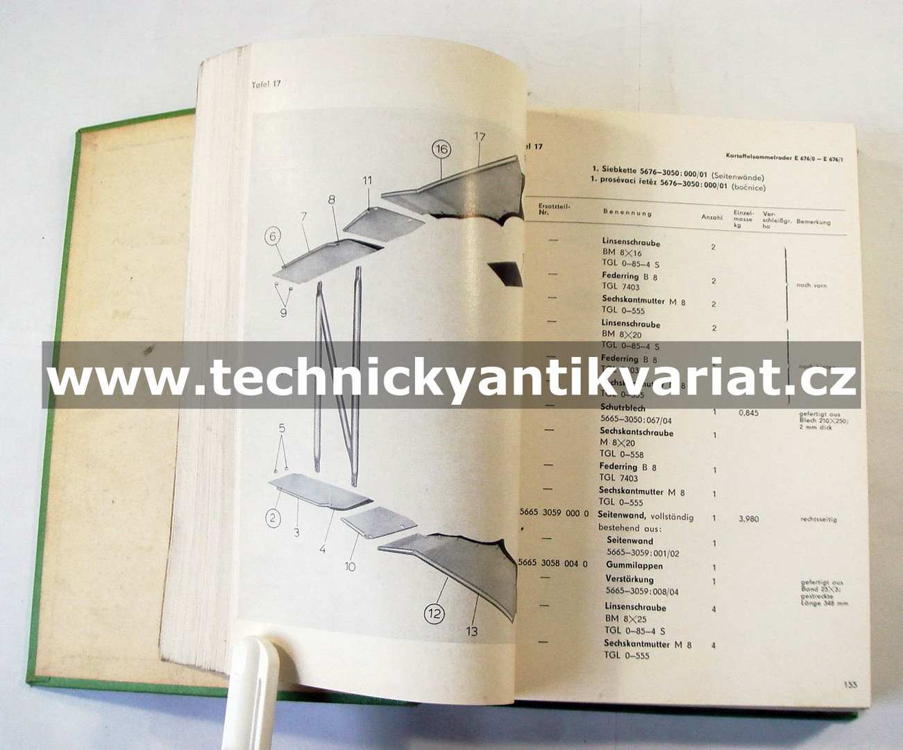 Kartoffelsammelroder E676/0 E676/1 - Ersatzteilkatalog (1969)