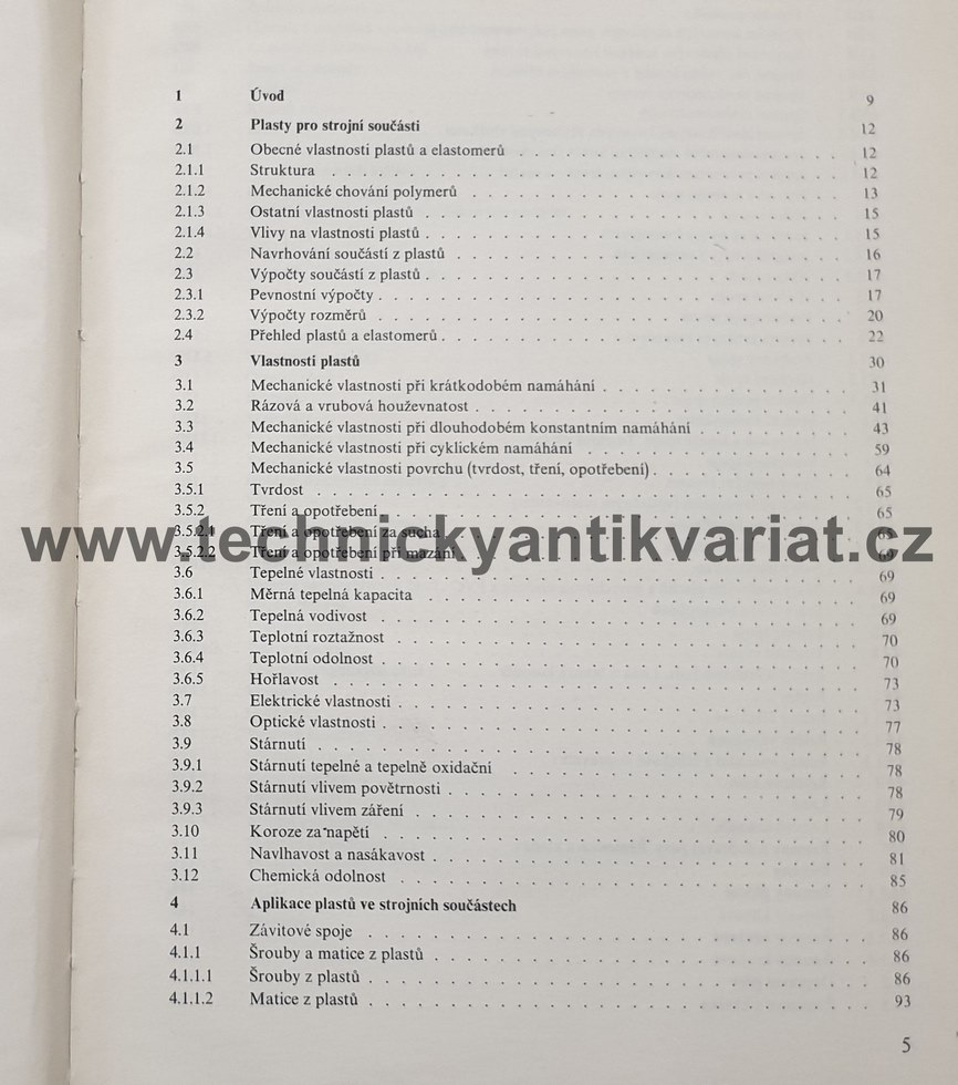 Strojní součásti z plastů - Jan kolouch (1981)