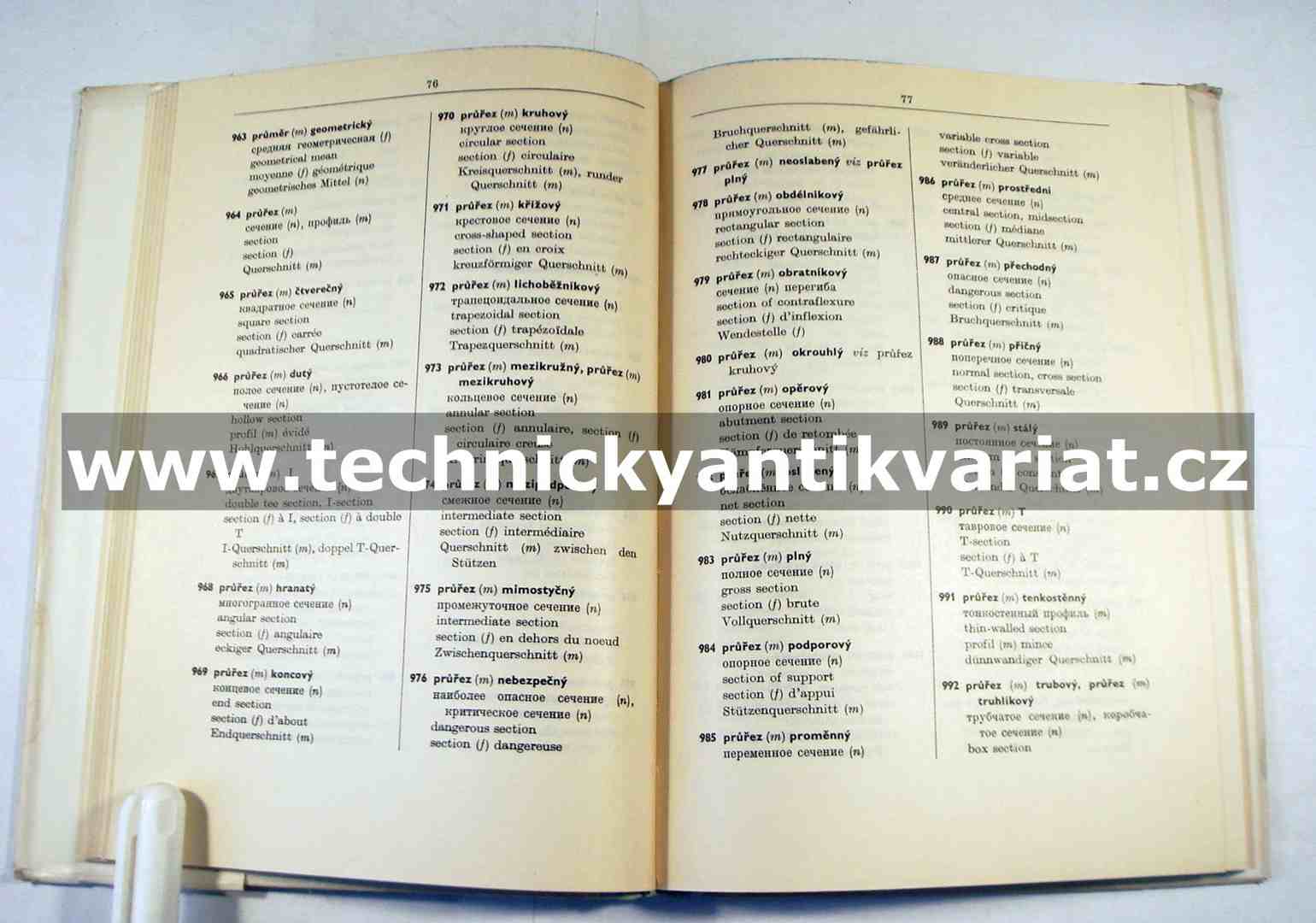 Slovník stavebné mechaniky a příbuzných oborů v pěti řečích