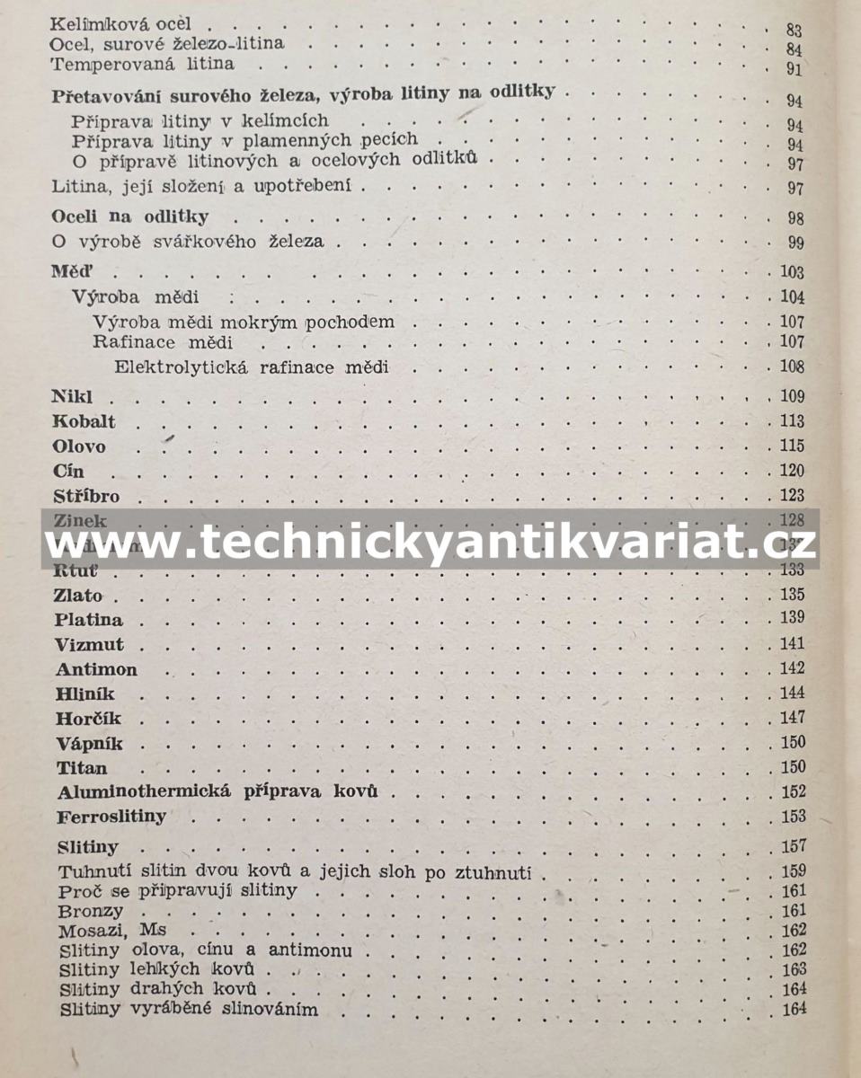 Kovy a slitiny - Otakar Quadrat (1955)